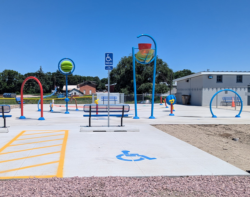 Wolbach Splash Pad & Playground Equipment completed project